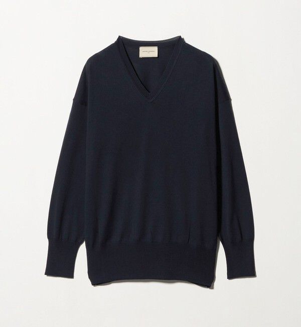 UNITED ARROWS「18G ウール Vネック ニット ‐ウォッシャブル‐」|ニット・セーター|