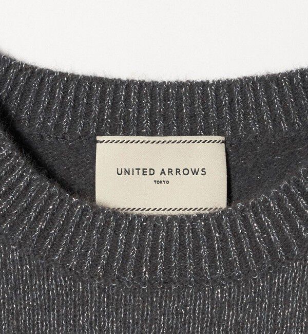 UNITED ARROWS「フォックス ウール ラメ クルーネック ニット」|ニット・セーター|