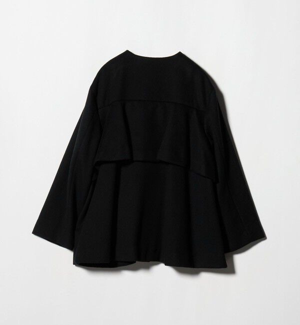 UNITED ARROWS「バック フレア ショート コート」|ノーカラージャケット|