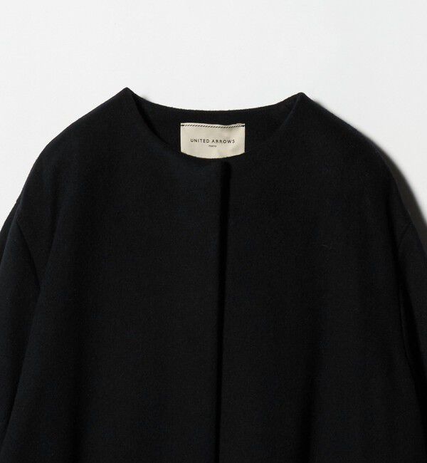 UNITED ARROWS「バック フレア ショート コート」|ノーカラージャケット|
