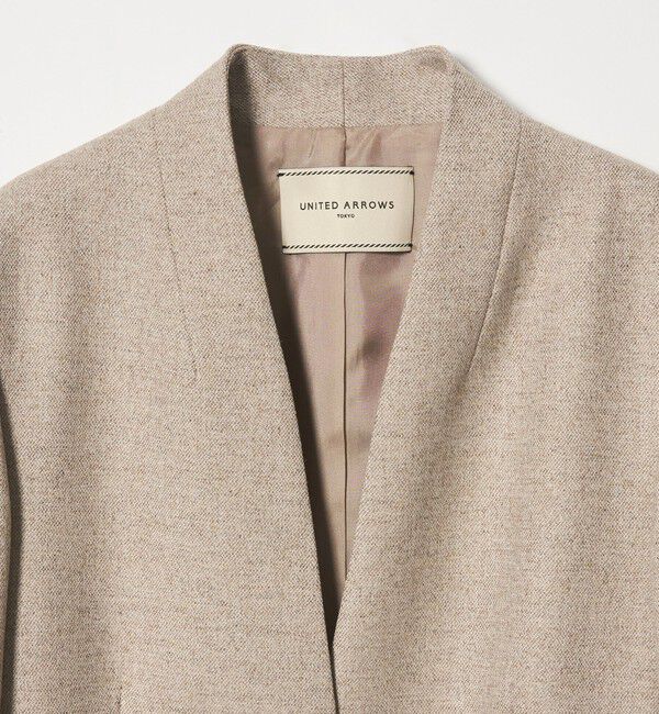 UNITED ARROWS「ツイードライク ノーカラージャケット」|ノーカラージャケット|