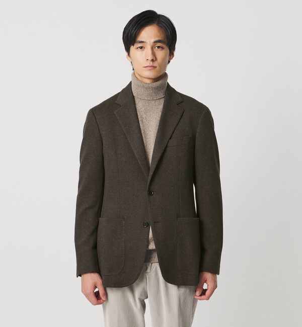 UNITED ARROWS「ヘリンボーン ジャージ シングル2ボタン テーラードジャケット COMFORT EASY‐MODEL」|テーラードジャケット|