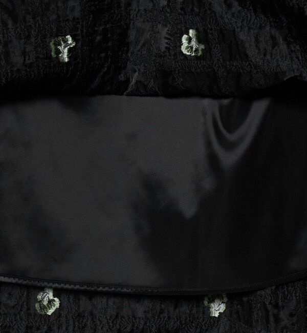 UNITED ARROWS「スクエア フラワー ジャガード スカート」|フレア|