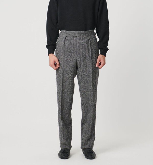 UNITED ARROWS「ヘリンボーンツイード 1プリーツ スラックス」|スラックス|