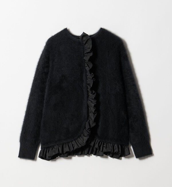 UNITED ARROWS「フォックスカシミヤ フリルコンビ カーディガン」|カーディガン|