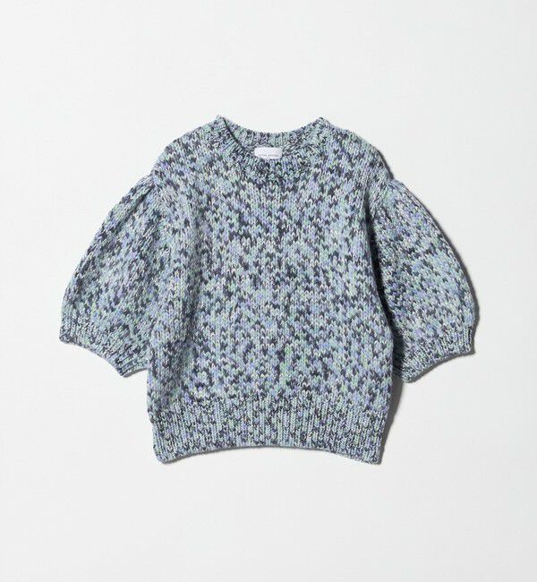 UNITED ARROWS「ミックスカラー ハーフスリーブニット」|ニット・セーター|