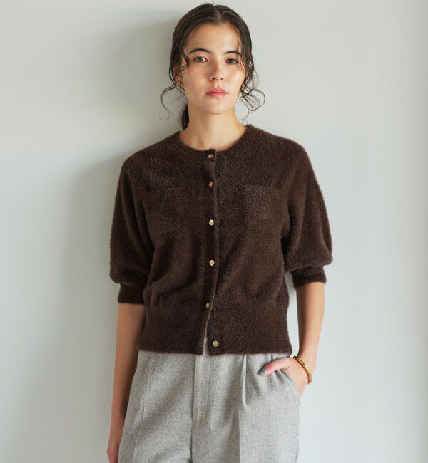 UNITED ARROWS green label relaxing「フラッフフェザー ショートスリーブ ニット カーディガン -ウォッシャブル-」|カーディガン|