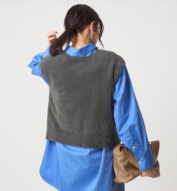 UNITED ARROWS green label relaxing「フラッフフェザー 2WAY フレンチスリーブ ニット -ウォッシャブル-」|ニット・セーター|