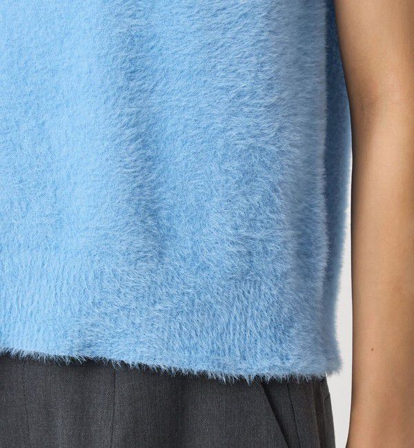 UNITED ARROWS green label relaxing「フラッフフェザー 2WAY フレンチスリーブ ニット -ウォッシャブル-」|ニット・セーター|