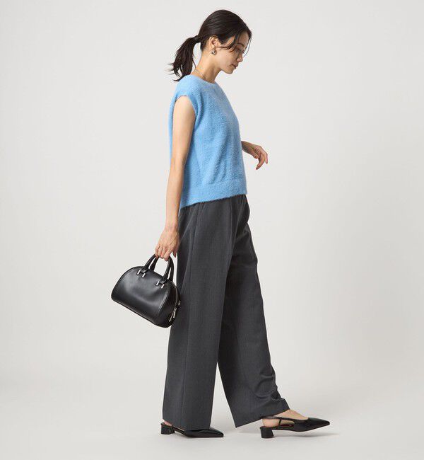 UNITED ARROWS green label relaxing「フラッフフェザー 2WAY フレンチスリーブ ニット -ウォッシャブル-」|ニット・セーター|