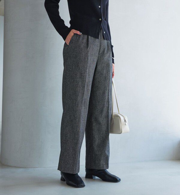 UNITED ARROWS green label relaxing「［size SHORTあり］メランジツイル パンツ -ウォッシャブル-」|スラックス|