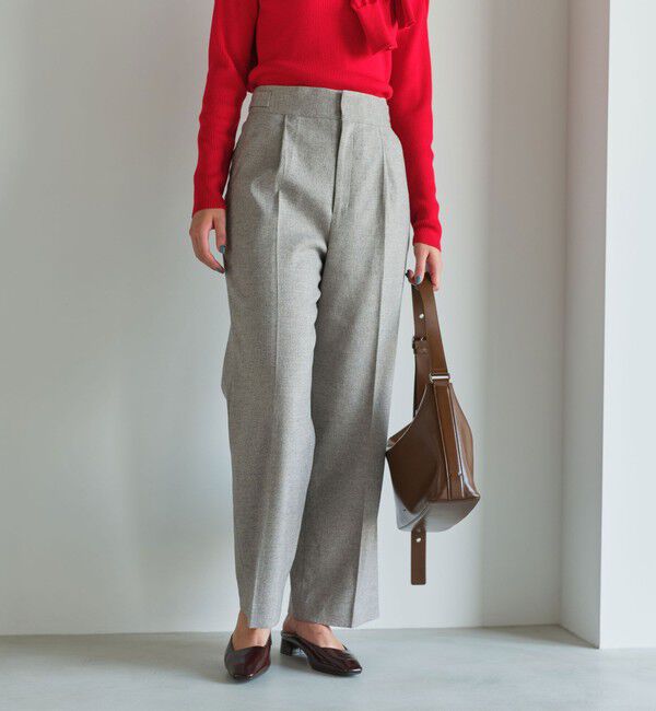 UNITED ARROWS green label relaxing「［size SHORTあり］メランジツイル パンツ -ウォッシャブル-」|スラックス|