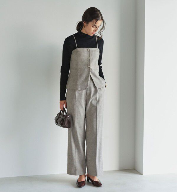 UNITED ARROWS green label relaxing「［size SHORTあり］メランジツイル パンツ -ウォッシャブル-」|スラックス|