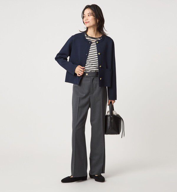 UNITED ARROWS green label relaxing「フォルム ゴールドカラーボタン ニット カーディガン ウォッシャブル」|カーディガン|