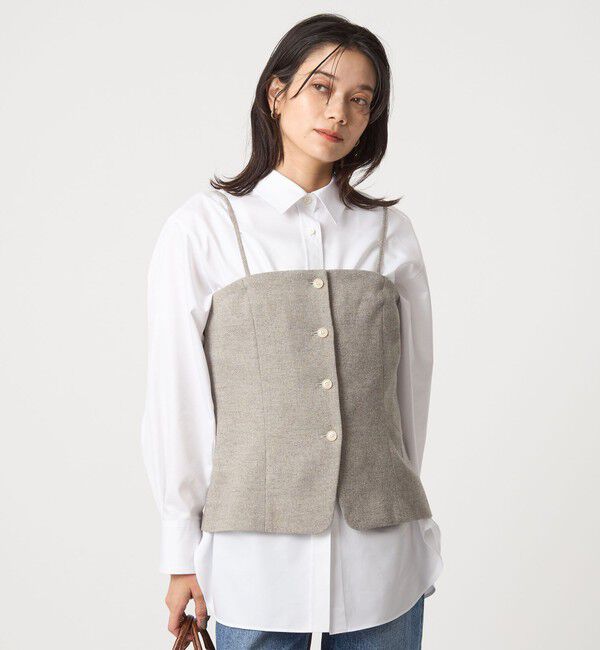 UNITED ARROWS green label relaxing「メランジツイル ビスチェ キャミソール -ウォッシャブル-」|ベスト・ジレ|