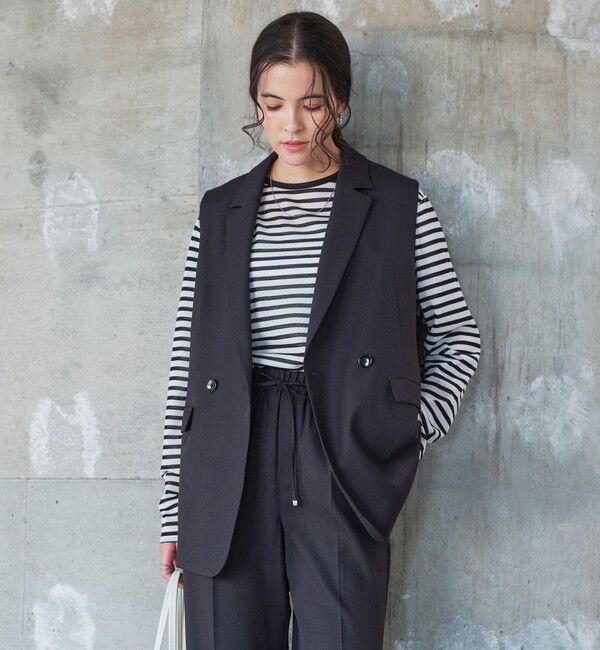 UNITED ARROWS green label relaxing「ツイードライク ジレ マシンウォッシャブル 帯電防止」|ベスト・ジレ|