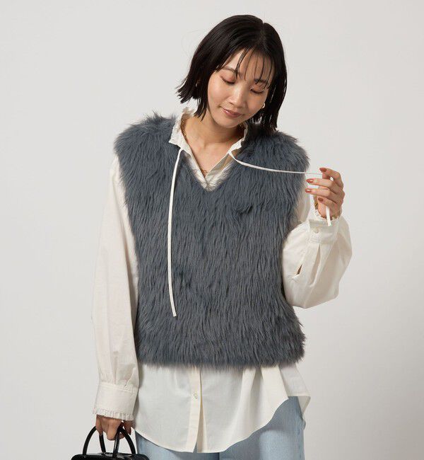 UNITED ARROWS green label relaxing「フェザー ノースリーブ プルオーバー  -ウォッシャブル-」|ベスト・ジレ|