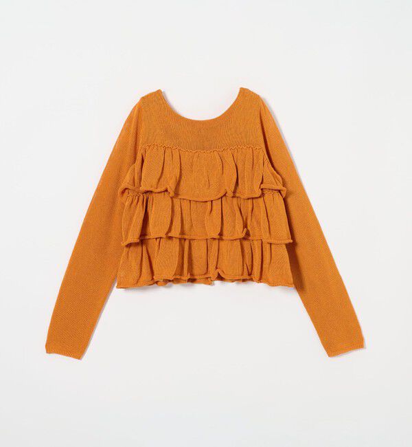 EMMEL REFINES「＜EMMEL REFINES＞EM HW ティアード フリル 2WAY ニット」|ニット・セーター|