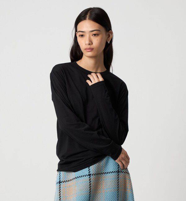 EMMEL REFINES「＜EMMEL REFINES＞EM クルーネック ロングスリーブ Tシャツ」|Tシャツ・カットソー|