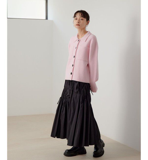 EMMEL REFINES「＜EMMEL REFINES＞EM ランダムギャザー リボン スカート」|スカート|