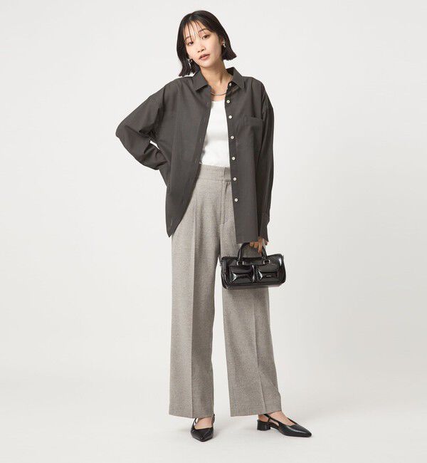 UNITED ARROWS green label relaxing「［size SHORTあり］ウール混ボイル シャツ -ウォッシャブル-」|シャツ・ブラウス|