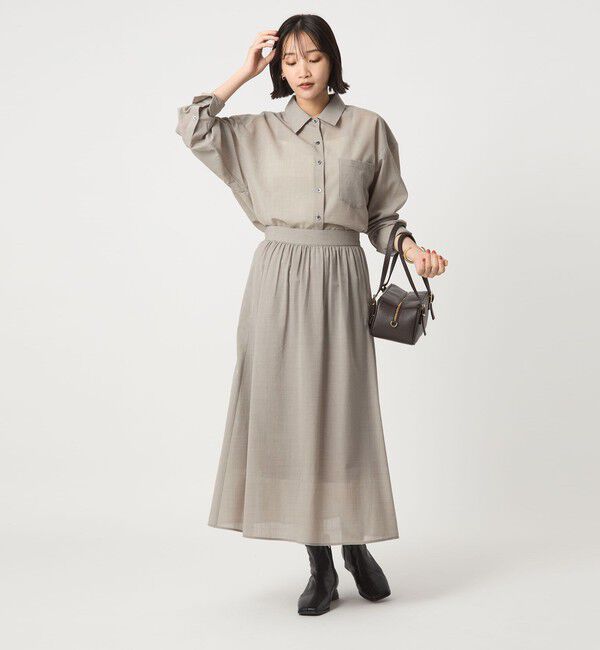 UNITED ARROWS green label relaxing「［size SHORTあり］ウール混ボイル シャツ -ウォッシャブル-」|シャツ・ブラウス|