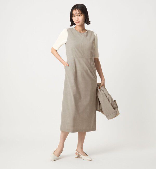 UNITED ARROWS green label relaxing「カチリラ ワンピース -ウォッシャブル・ストレッチ-」|ワンピース|LT.GRAY