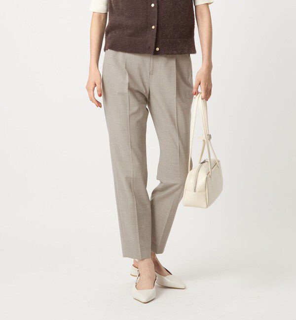 UNITED ARROWS green label relaxing「カチリラ テーパード パンツ -ウォッシャブル・ストレッチ-」|スラックス|LT.GRAY