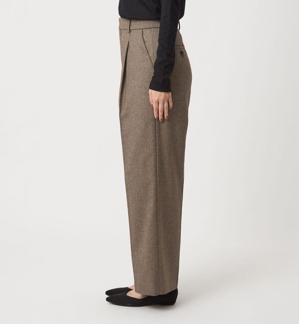 UNITED ARROWS green label relaxing「［size SHORT/TALLあり］ホームスパン ストレート パンツ ストレッチ」|スラックス|