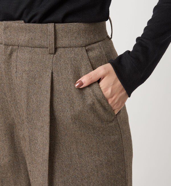 UNITED ARROWS green label relaxing「［size SHORT/TALLあり］ホームスパン ストレート パンツ ストレッチ」|スラックス|