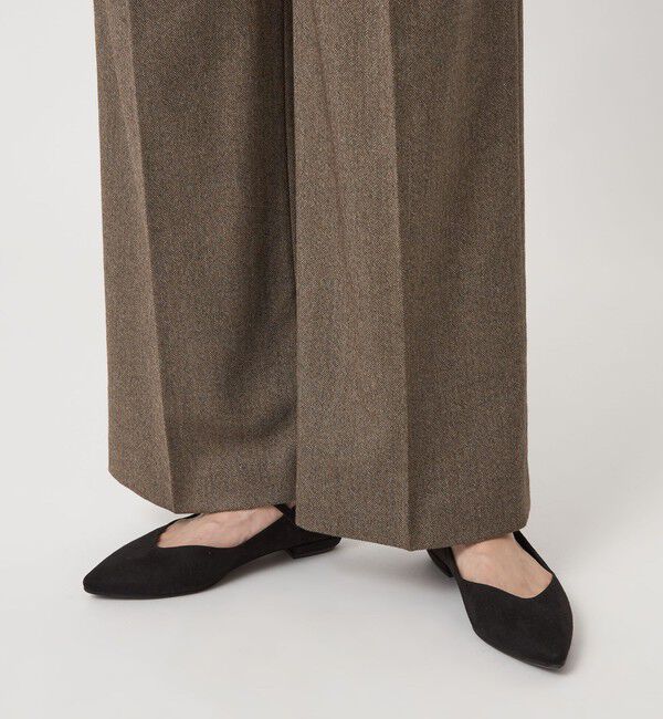 UNITED ARROWS green label relaxing「［size SHORT/TALLあり］ホームスパン ストレート パンツ ストレッチ」|スラックス|