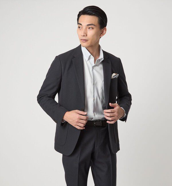 UNITED ARROWS green label relaxing「エブリット コットンオックス ソリッド スナップ ボタンダウン シャツ -イージーアイロン-」|シャツ・ブラウス|