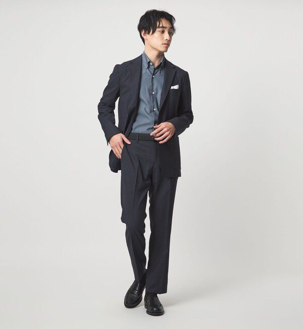 UNITED ARROWS green label relaxing「エブリット コットンオックス ソリッド スナップ ボタンダウン シャツ -イージーアイロン-」|シャツ・ブラウス|