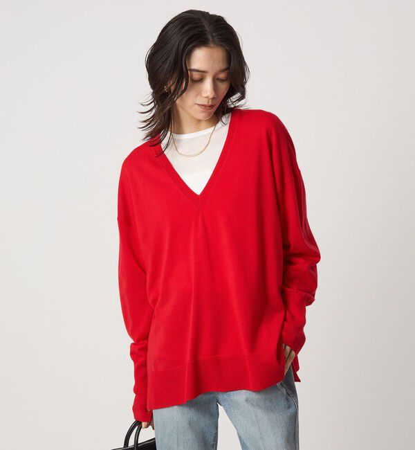 UNITED ARROWS green label relaxing「エブリニット Vネック ウォッシャブル」|ニット・セーター|