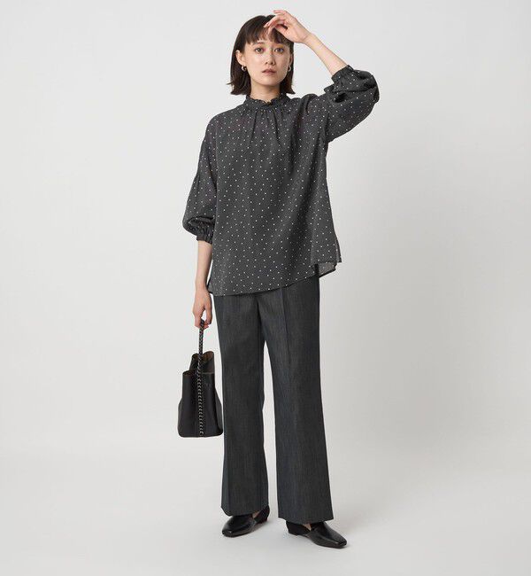 UNITED ARROWS green label relaxing「シアー 襟フリル ブラウス」|シャツ・ブラウス|