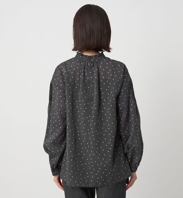 UNITED ARROWS green label relaxing「シアー 襟フリル ブラウス」|シャツ・ブラウス|