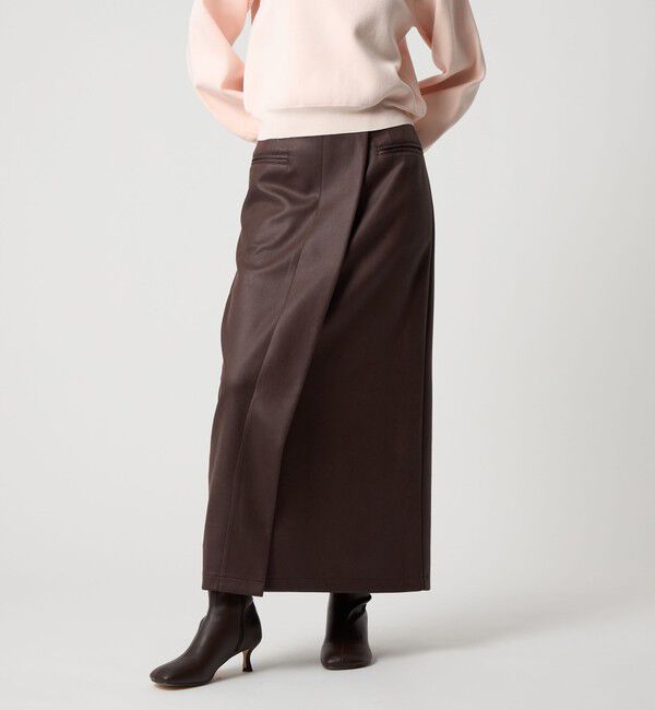 EMMEL REFINES「＜EMMEL REFINES＞EM マシュマロタッチ スリットステッチ スカート」|スカート|