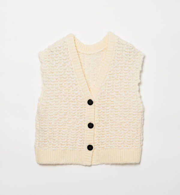 EMMEL REFINES「＜EMMEL REFINES＞EM ポコフワ 2WAY ニットベスト」|ニット・セーター|OFF WHITE