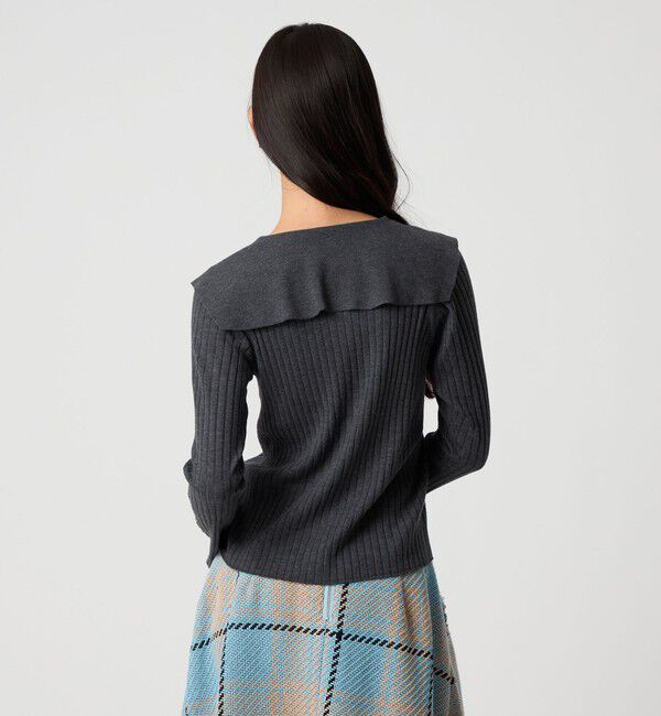 EMMEL REFINES「＜EMMEL REFINES＞EM レイヤーリブ ボタン ニット」|ニット・セーター|