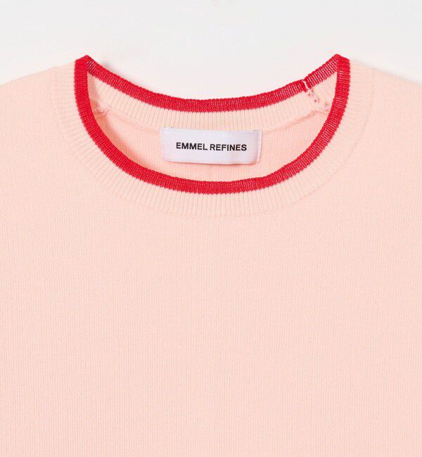 EMMEL REFINES「＜EMMEL REFINES＞EM スウェットライク クルーネック ニットプルオーバー」|ニット・セーター|
