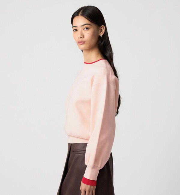 EMMEL REFINES「＜EMMEL REFINES＞EM スウェットライク クルーネック ニットプルオーバー」|ニット・セーター|