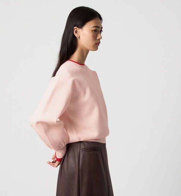 EMMEL REFINES「＜EMMEL REFINES＞EM スウェットライク クルーネック ニットプルオーバー」|ニット・セーター|