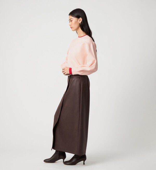 EMMEL REFINES「＜EMMEL REFINES＞EM スウェットライク クルーネック ニットプルオーバー」|ニット・セーター|