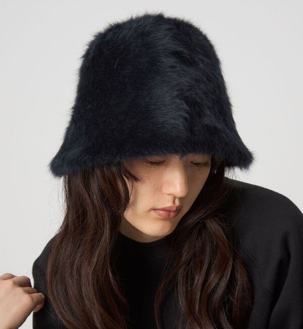 UNITED ARROWS green label relaxing「ヘアリークロシェ ハット」|ハット|BLACK