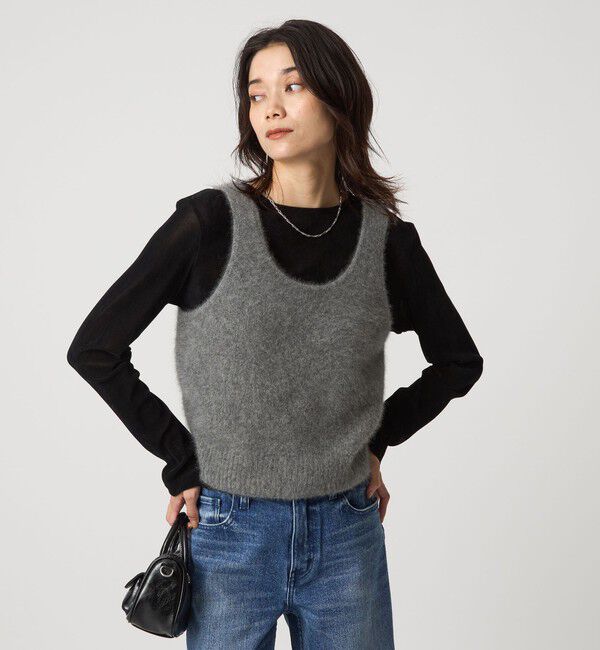 UNITED ARROWS green label relaxing「ヘアリー ニット キャミソール」|ベスト・ジレ|