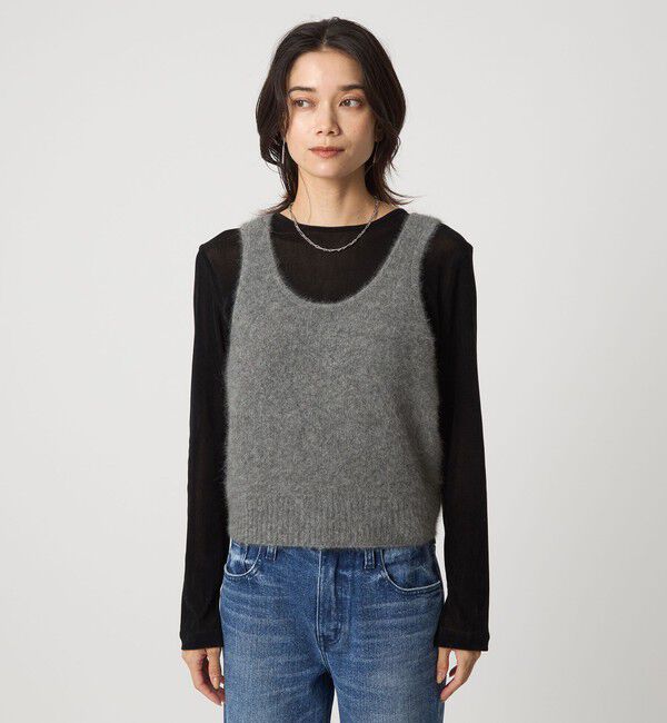 UNITED ARROWS green label relaxing「ヘアリー ニット キャミソール」|ベスト・ジレ|