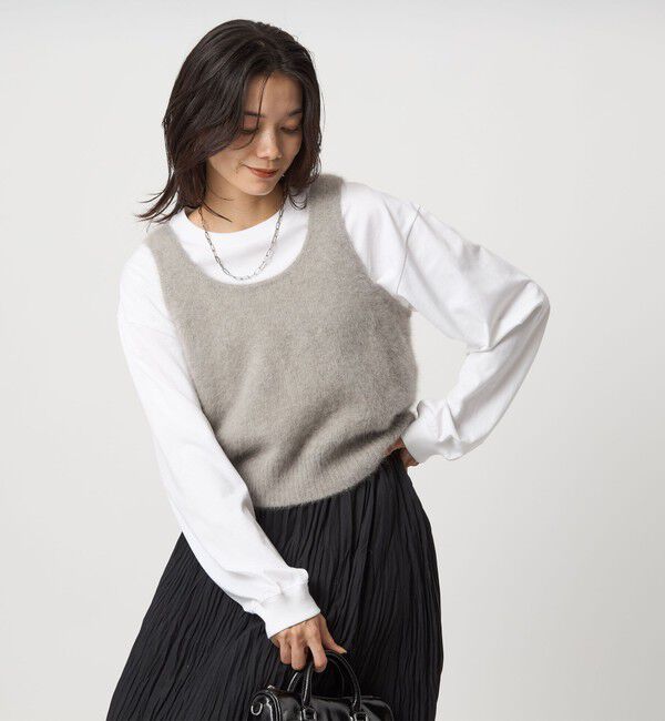 UNITED ARROWS green label relaxing「ヘアリー ニット キャミソール」|ベスト・ジレ|