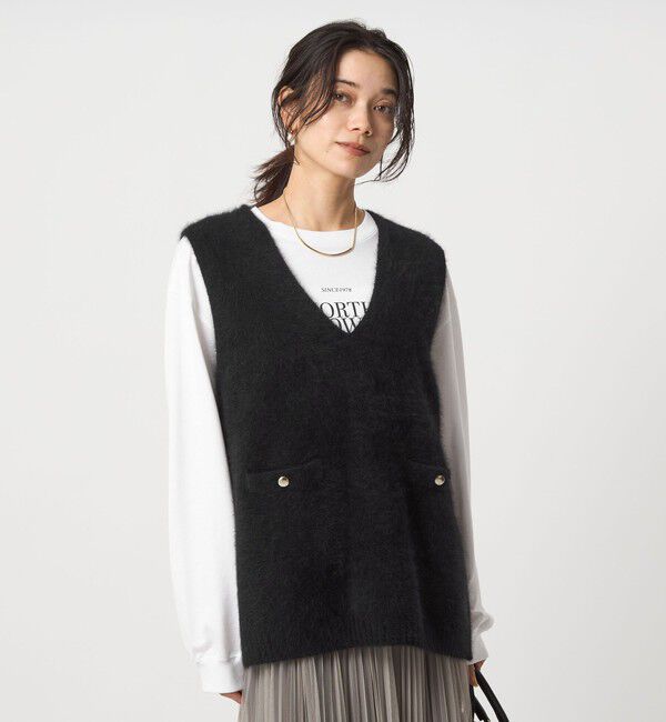 UNITED ARROWS green label relaxing「ヘアリー ニット ベスト」|ベスト・ジレ|