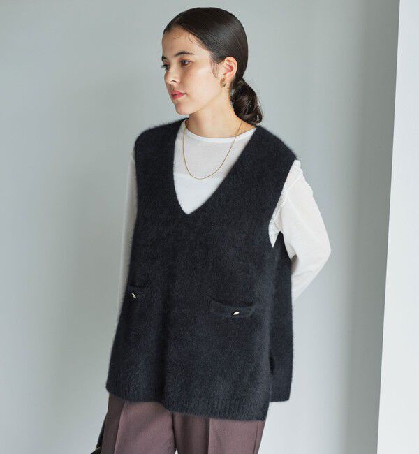 UNITED ARROWS green label relaxing「ヘアリー ニット ベスト」|ベスト・ジレ|