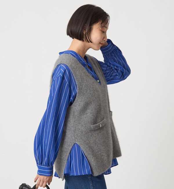 UNITED ARROWS green label relaxing「ヘアリー ニット ベスト」|ベスト・ジレ|